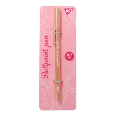 Ручка кулькова YES "Happy pen", рожеве золото, 1шт/уп, 411947