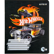 Зошит 18 арк., клітинка, гібр. лак + УФ лак, Hot Wheels HW22-236 Kite