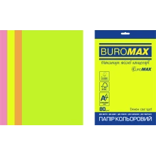 Набір кольорового паперу NEON, EUROMAX, А4, 80г/м2, 4х50/200арк. BM.27215200E-99
