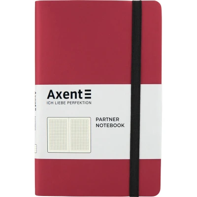 Книга записна Partner Soft, 125*195, 96арк, кліт, червона 8206-05-A