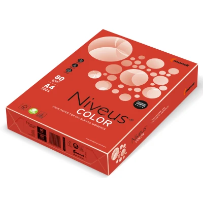 Папip кольор. А4 80г/м2 (500 арк.) інт. MC CO44 Coral Red (коралово-червоний)16.7193