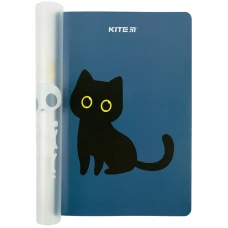 Блокнот пласт. обкл. двійна, А5+, 40 арк, кліт., Invisible mood K23-460-3 Kite