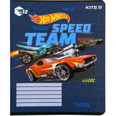 Зошит 12 арк., лінія, гібр. лак + УФ лак, Hot Wheels HW22-234 Kite
