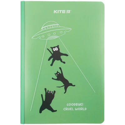 Блокнот пласт. обкл. двійна, А5+, 40 арк, кліт., Cruel world K23-460-2 Kite