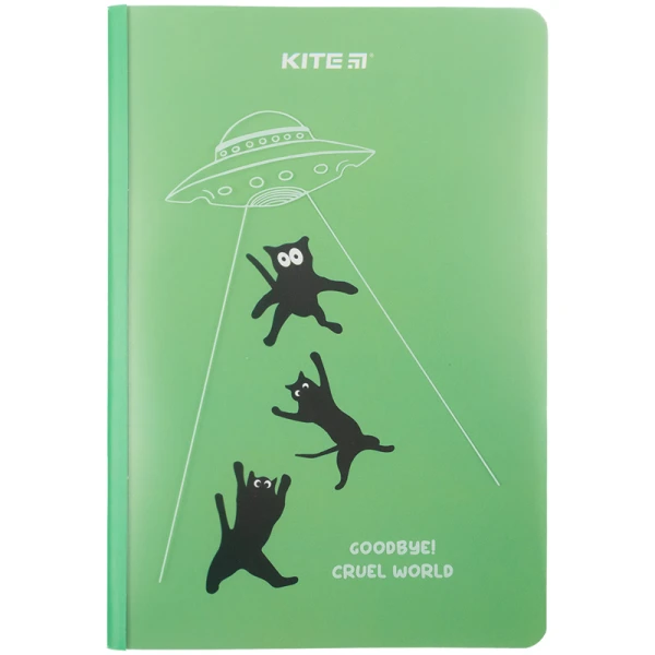 Блокнот пласт. обкл. двійна, А5+, 40 арк, кліт., Cruel world K23-460-2 Kite