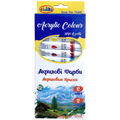Фарба акрилова 12 кол. в тубі 7650C, Class