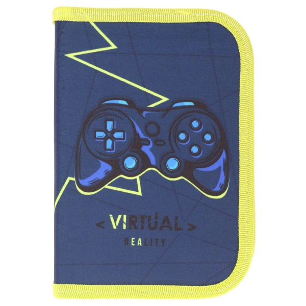 пенал 1-яр з 2відв., пустий, "Virtual Reality", 210/70D PL, 23206C, CLASS