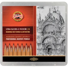 Олівці графітні 1500, 8В-10Н, 24 шт. Koh-i-noor
