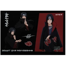 Зошит для малювання, 24 арк., скоба, УФ лак, Naruto NR23-242 Kite