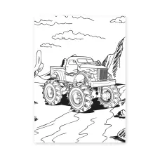 Розмальовка А4 "Monster Truck", 12 с. 742810, 1Вересня