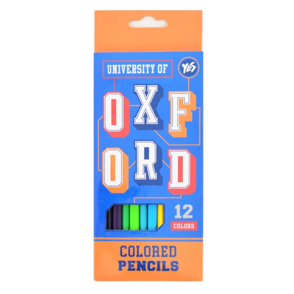 Олівці кольорові тригранні, 12 шт. "Oxford", 290428 YES