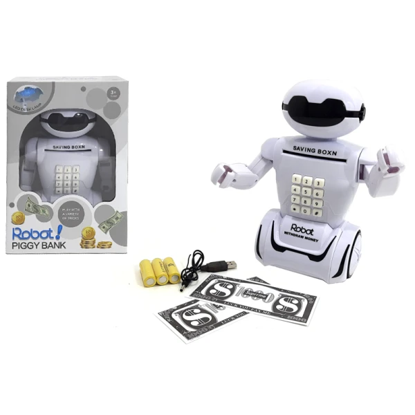 Скарбничка-сейф "Robot Piggy Bank" з кодом в коробці 6688-8 р.29*20*12см.