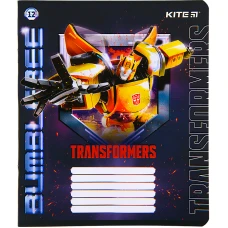 Зошит 12 арк., лінія, cофт тач + УФ лак, Transformers TF22-234 Kite