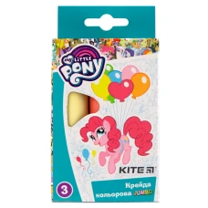 Крейда кольорова Jumbo, 3 кол. Little Pony LP19-077 Kite