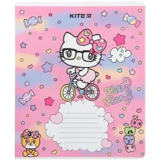 Зошит 18 арк., лінія, гібр. лак + УФ лак, Hello Kitty HK23-237 Kite