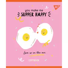 Зошит А5/12 арк кліт YES мат.ВДЛ+УФ-виб. Happy 764203