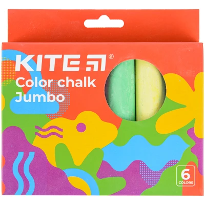 Крейда кольорова Jumbo, 6 кол. Kite Fantasy K22-073-2