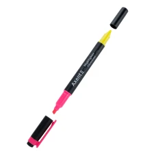 Маркер Highlighter Dual 2534-A, 2-4 мм клиноп. рожевий+жовтий Axent