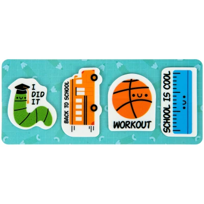 Закладки пластикові 4x20 шт, 35х50 мм, School, K22-479-4 Kite