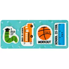 Закладки пластикові 4x20 шт, 35х50 мм, School, K22-479-4 Kite