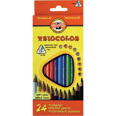 Олiвцi кольоровi Triocolor, 24шт., 3134 Koh-i-noor