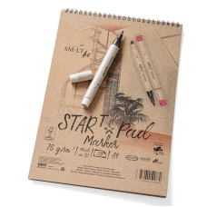 Альбом для маркерів на спіралі STAR T А4, 75г/м2, 20л, Smiltainis
