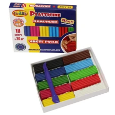 Пластилін Чисті руки MAXI 10кол.*20гр., стек, ECO, 7645С, Class