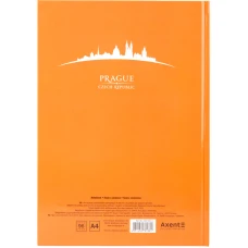 Книга записна А4, 96арк., кліт., тверда обкл., Maps Prague, персиковий 8422-542-A