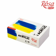 Набір акрилових фарб Ukraine 6x10мл, ROSA Start