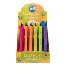 Ручка кулькова YES "Lucky Pen" автоматична, 0,7 мм, синя, 411967