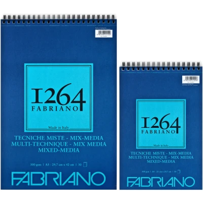 Альбом на спіралі Mix Media 1264 А4, 300г/м2, 30л, Fabriano