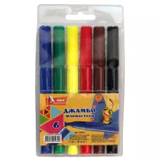 Фломастери Jumbo 6 кол., ФЛ53, Умка (термін)