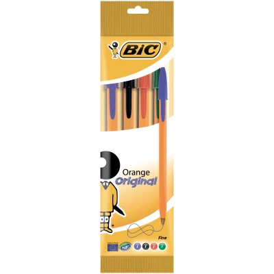 Ручка кулькова Оранж оригінал, асорті, 4шт. в блістері, BIC