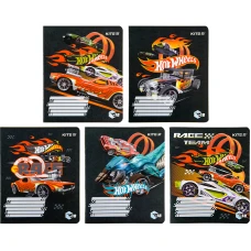 Зошит 18 арк., клітинка, гібр. лак + УФ лак, Hot Wheels HW22-236 Kite