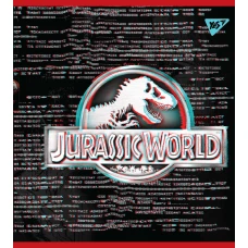 Зошит А5/18 арк кліт YES "Jurassic world. Science gone wrong" ірідіум+гібрид.виб.лак 765317