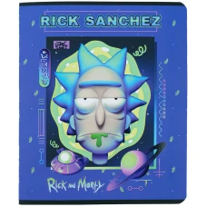 Зошит 24 арк., клітинка, софт тач + УФ лак, Rick and Morty RM23-238 Kite