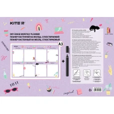 Планер настінний на тиждень, А3, Purple mood K22-473-2 Kite