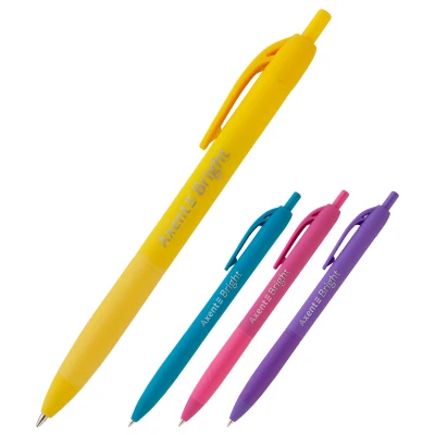 Ручка кулькова автомат. Bright 0.7 мм, синя, AB1079-02-A