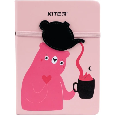 Блокнот тверда обкл., В6, 96 арк., клітинка Pink Bear K22-464-1