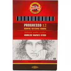 Олівець бездеревний Progresso, 6B, 8911 Koh-i-noor