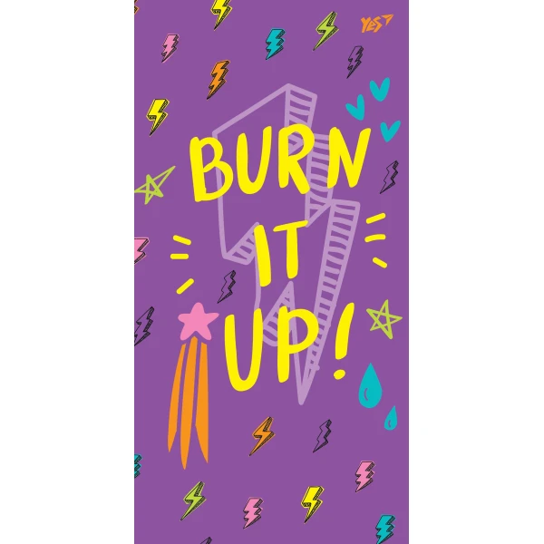 Блокнот 100*200мм. 64арк. кліт., тв.паліт, "Burm it up!", 151524 YES