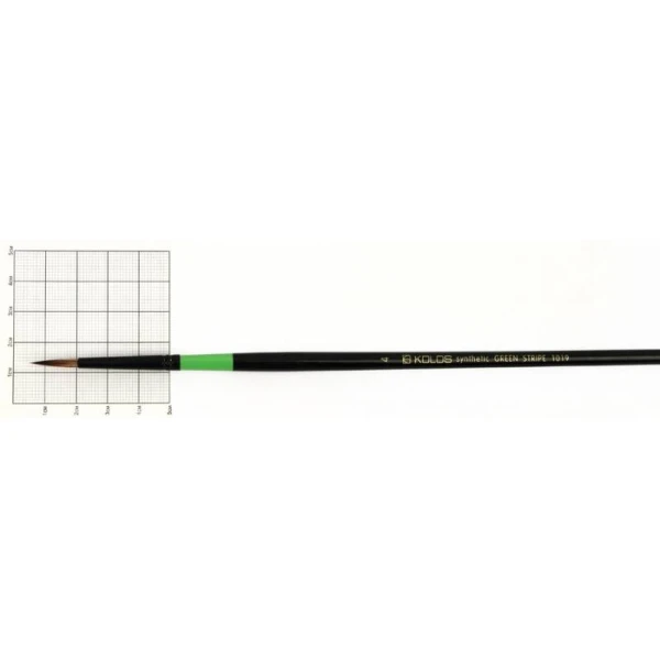 Синтетика кругла, Green stripe 1019, № 4, д.р. пензель KOLOS