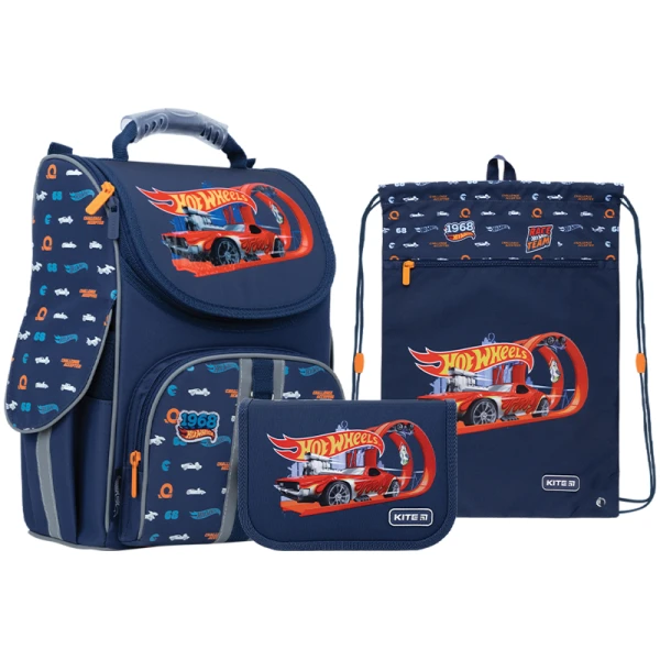 Набір рюкзак + пенал + сумка для взуття Kite SET_HW22-501S Hot Wheels