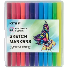 Скетч маркери, набiр 12 шт., Butterfly K22-044-2 Kite