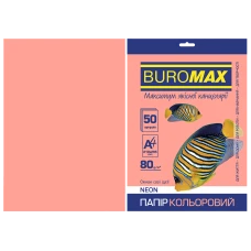 Папір кольоровий А4, 80г/м2, NEON, рожевий, 50арк., BM.2721550-10