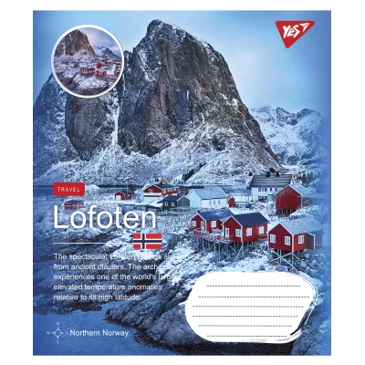 Зошит А5/96 арк лінія YES Northern travel, 766129