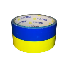 Клейка стрічка пакувальна 48мм*35м, синьо-жовта, BM.7007-85