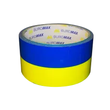 Клейка стрічка пакувальна 48мм*35м, синьо-жовта, BM.7007-85