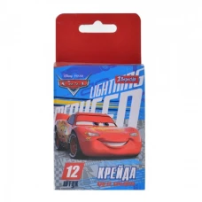 Крейда кольорова, кругла, 12шт. Cars 400313, 1Вересня