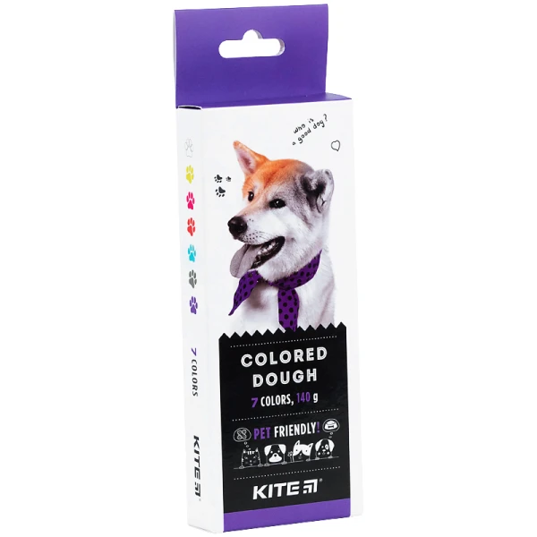 Тісто кольорове, 7*20 г. Kite Dogs K22-136